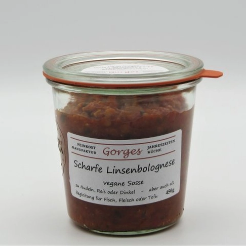 Scharfe Linsenbolognese groß